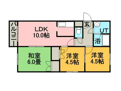 プラスパーウィン(3LDK/2階)の間取り写真