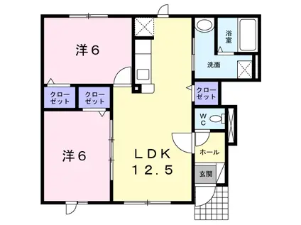 ビサイドパーク(2LDK/1階)の間取り写真
