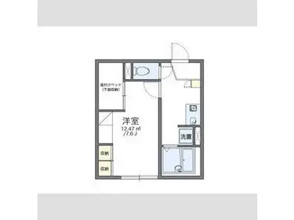レオパレスシャトル(1K/2階)の間取り写真