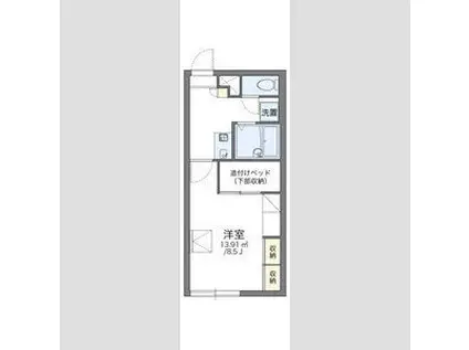 レオパレストリノ(1K/1階)の間取り写真