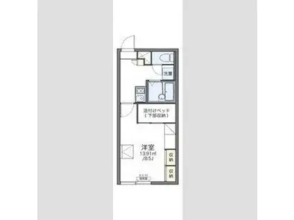 レオパレスコルヌ(1K/2階)の間取り写真