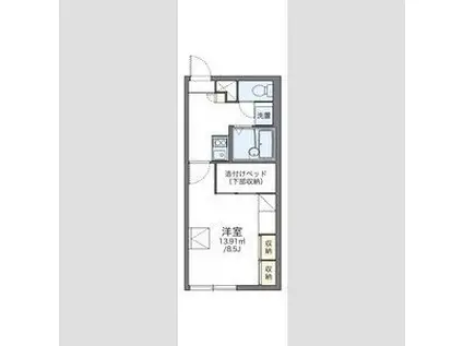 レオパレスプレミール(1K/1階)の間取り写真