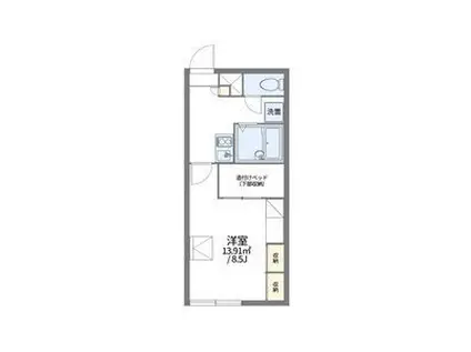 レオパレスSHRINE(1K/2階)の間取り写真