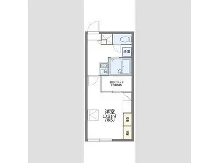 レオパレスSHRINE(1K/1階)の間取り写真