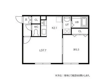 MFERIO(1LDK/1階)の間取り写真