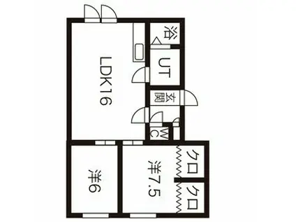 サンピア36(2LDK/3階)の間取り写真