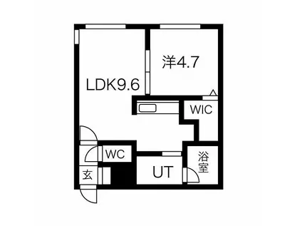 パークアベニュー北広島(1LDK/4階)の間取り写真