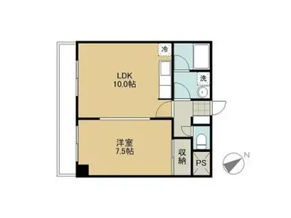 アクティブプラザ厚別西(1LDK/3階)の間取り写真