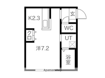LIEN KITAHIROSHIMA Ⅱ(1K/4階)の間取り写真