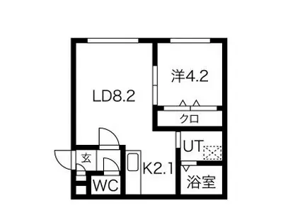 SCHLOSS(1LDK/1階)の間取り写真