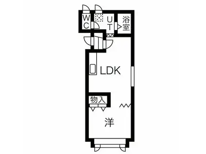 ドリームラッシュⅠ(1LDK/2階)の間取り写真