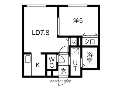 ナトゥーラ(1LDK/4階)の間取り写真