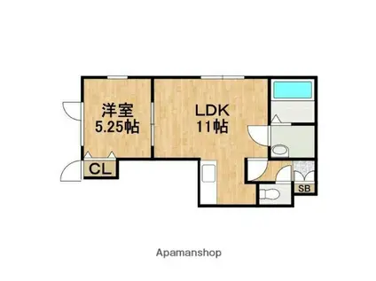 KENT HOUSE(1LDK/2階)の間取り写真