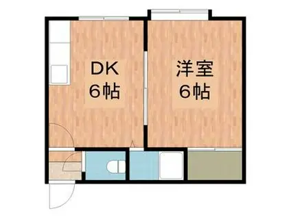 ビックスリーハイツ(1DK/3階)の間取り写真