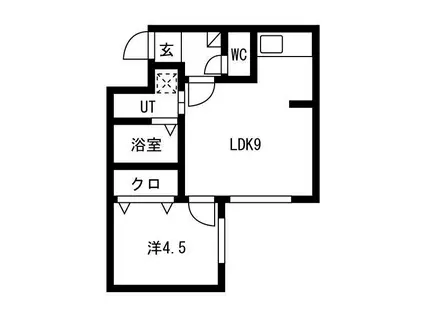 ASTAGE末広(1LDK/3階)の間取り写真