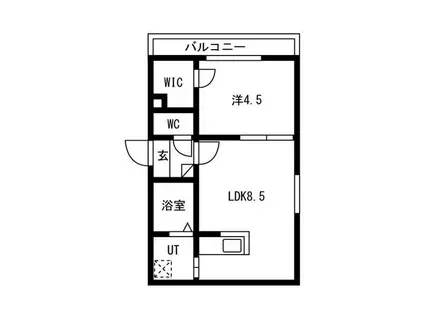 ASTAGE末広(1LDK/4階)の間取り写真