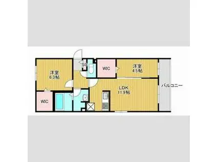 SORTE273(2LDK/2階)の間取り写真