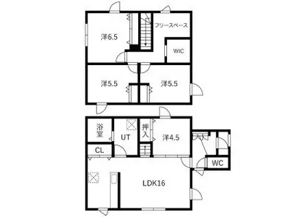 千歳線 長都駅 徒歩24分 2階建 築1年(4LDK)の間取り写真