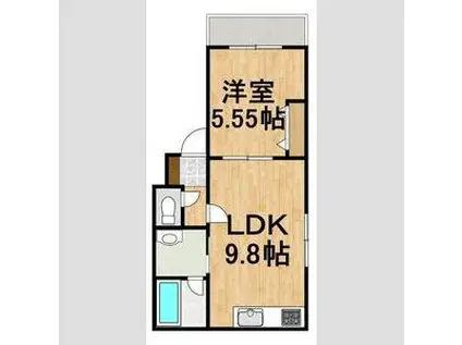 ベルガライズ(1LDK/2階)の間取り写真