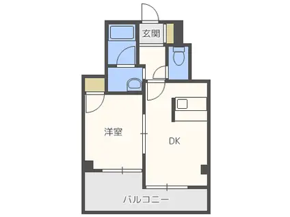 グランデ・トール(1LDK/7階)の間取り写真