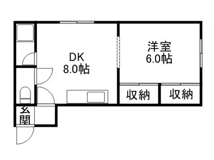 メゾンステラII(1DK/3階)の間取り写真