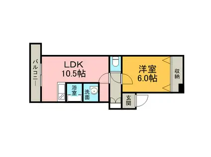 レジーナN20(1LDK/8階)の間取り写真