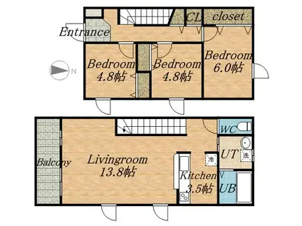 CASA N30(3LDK)の間取り写真