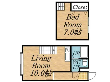リヴィエール発寒(1DK/1階)の間取り写真