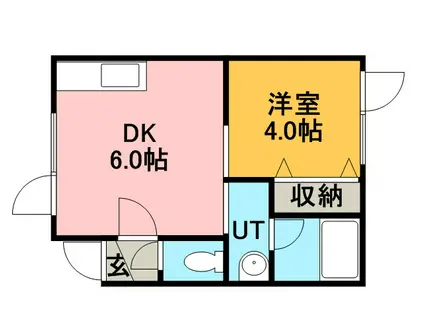 サンコート稲積公園(1DK/3階)の間取り写真