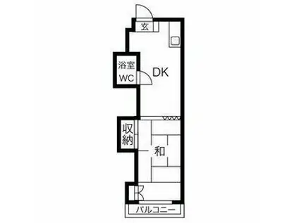 メゾン16(1DK/4階)の間取り写真
