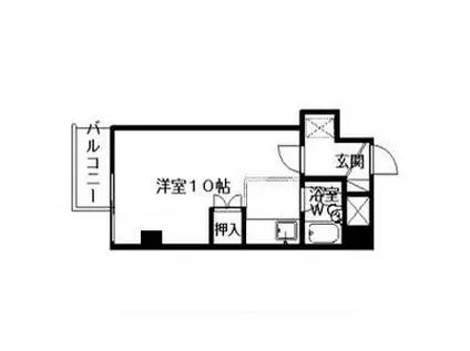 シティハウス琴似(ワンルーム/4階)の間取り写真