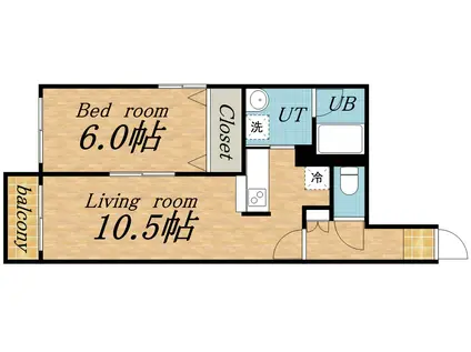 ANAX BRILLER24(1LDK/2階)の間取り写真