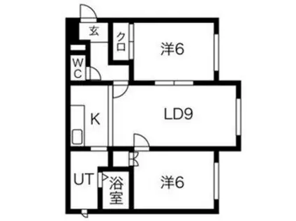 プラザイン西町(2LDK/2階)の間取り写真