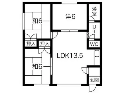 サンハイツ(3LDK/1階)の間取り写真