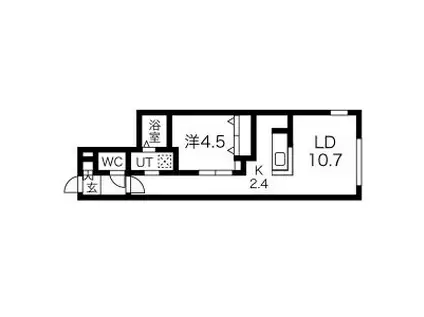 PARMA(1LDK/5階)の間取り写真