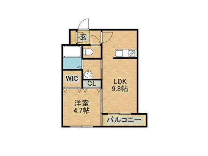 COZY PLACE琴似(1LDK/1階)の間取り写真