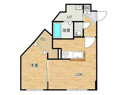 DAYS発寒南(1LDK/2階)の間取り写真