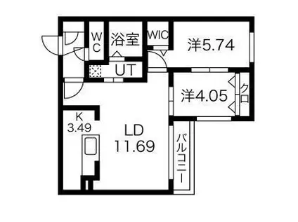 シティプラザW24(2LDK/2階)の間取り写真