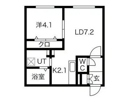 STINGRAY32(1LDK/4階)の間取り写真