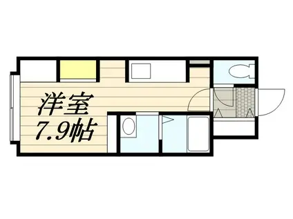 LEOⅠ(ワンルーム/4階)の間取り写真