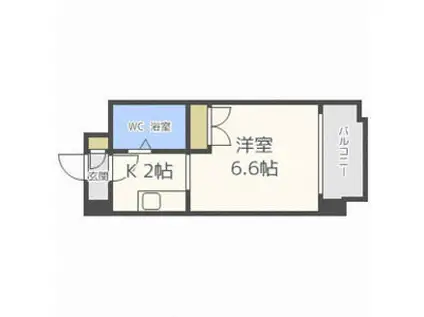 あおばビルN25(ワンルーム/10階)の間取り写真