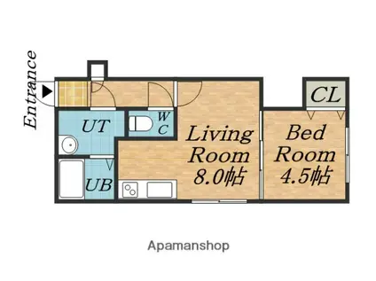 パークビューTOYOHIRA(1LDK/2階)の間取り写真