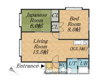 ノベルディ610(2LDK/1階)の間取り写真
