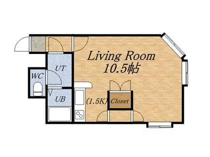 ノースシティ東札幌(1K/1階)の間取り写真