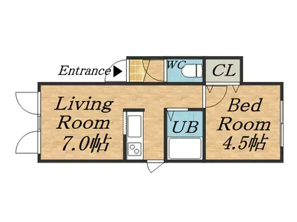 フォレスト栄弐番館(1LDK/3階)の間取り写真