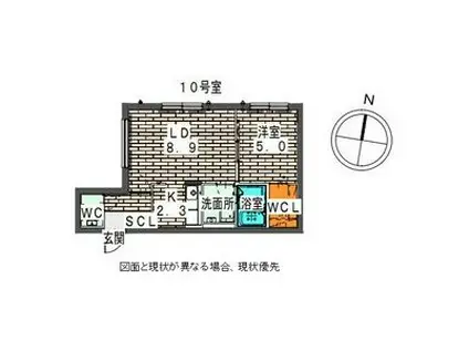 ELLE CUBE学園前(1LDK/4階)の間取り写真