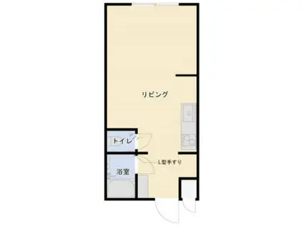 富樫ビル(1DK/2階)の間取り写真