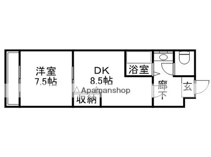 コンフォートヴィラ(1LDK/1階)の間取り写真