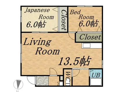 ファミーリエF(2LDK/2階)の間取り写真