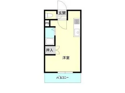 パレス南郷(1K/4階)の間取り写真